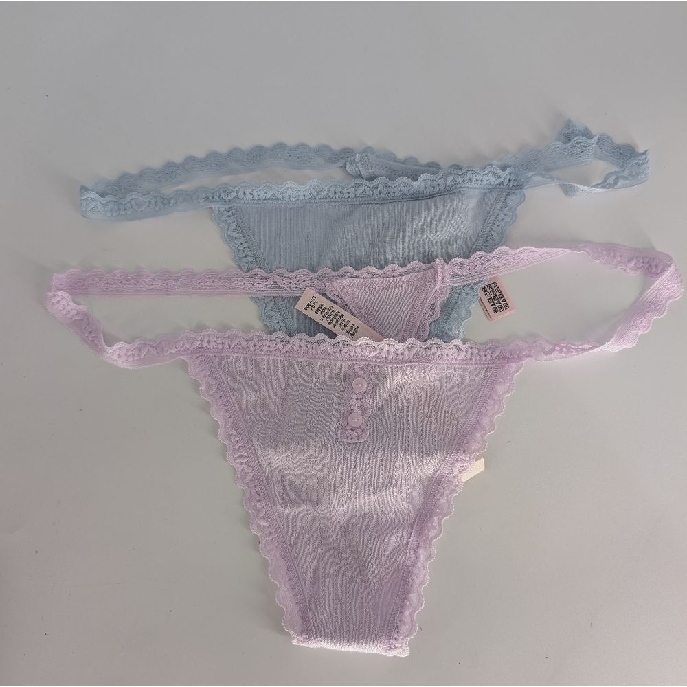 Victoria'sâSecret Lace Panties - Light Blue and Lavender